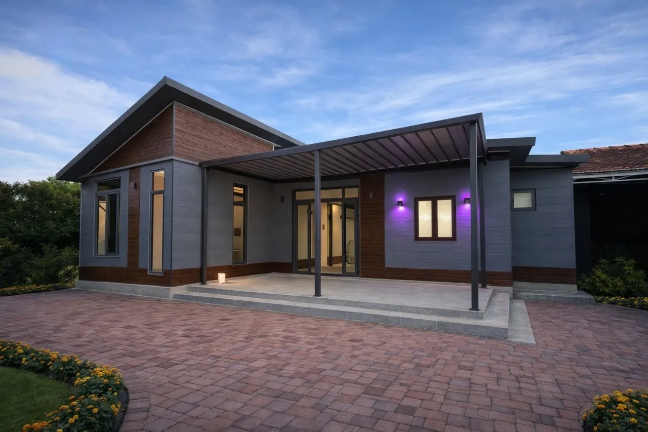 Thi công nhà lắp ghép tại xã Ân Thi, Hưng Yên