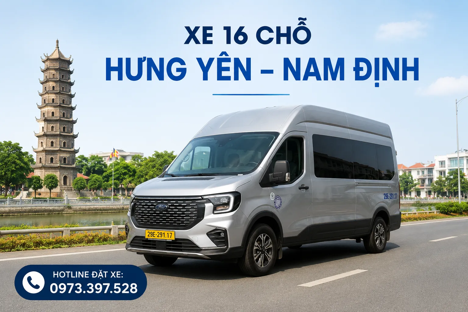 Xe 16 chỗ Hưng Yên đi Nam Định